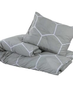 vidaXL Dekbedovertrekset 140x200 cm katoen grijs