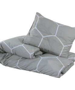 vidaXL Dekbedovertrekset 140x200 cm katoen grijs