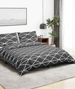 vidaXL Dekbedovertrekset 140x200 cm katoen grijs