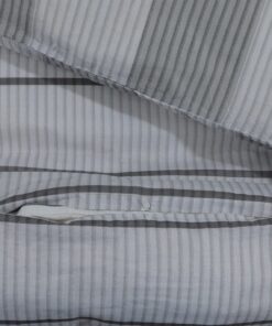 vidaXL Dekbedovertrekset 140x200 cm katoen grijs