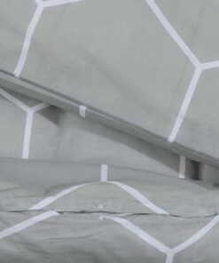 vidaXL Dekbedovertrekset 140x200 cm katoen grijs