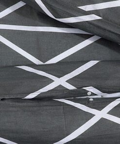 vidaXL Dekbedovertrekset 140x200 cm katoen grijs