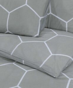 vidaXL Dekbedovertrekset 140x200 cm katoen grijs