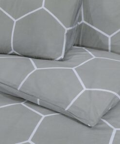 vidaXL Dekbedovertrekset 140x200 cm katoen grijs