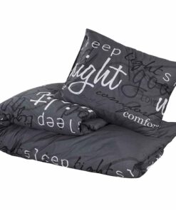 vidaXL Dekbedovertrekset 140x200 cm katoen zwart