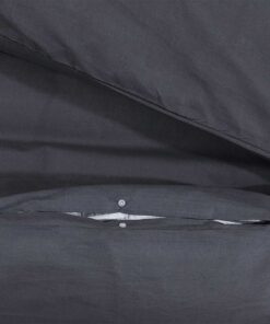 vidaXL Dekbedovertrekset 140x200 cm katoen zwart
