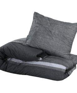 vidaXL Dekbedovertrekset 155x220 cm katoen donkergrijs