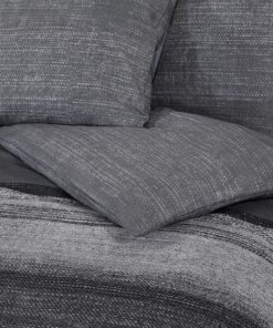 vidaXL Dekbedovertrekset 155x220 cm katoen donkergrijs