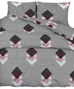 vidaXL Dekbedovertrekset 155x220 cm katoen grijs