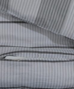 vidaXL Dekbedovertrekset 155x220 cm katoen grijs