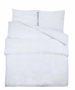 vidaXL Dekbedovertrekset 155x220 cm katoen wit
