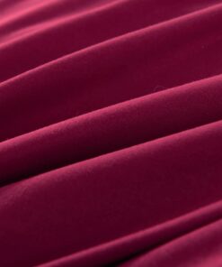 vidaXL Dekbedovertrekset 155x220/80x80 cm bordeauxrood