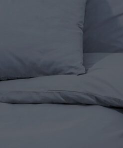 vidaXL Dekbedovertrekset 200x200 cm katoen antracietkleurig