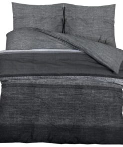 vidaXL Dekbedovertrekset 200x200 cm katoen donkergrijs