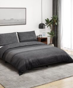vidaXL Dekbedovertrekset 200x200 cm katoen donkergrijs