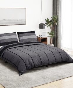 vidaXL Dekbedovertrekset 200x200 cm katoen donkergrijs