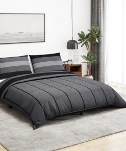 vidaXL Dekbedovertrekset 200x200 cm katoen donkergrijs