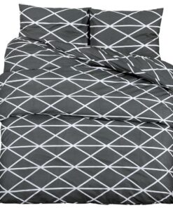 vidaXL Dekbedovertrekset 200x200 cm katoen grijs