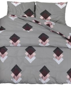 vidaXL Dekbedovertrekset 200x200 cm katoen grijs