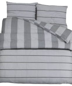 vidaXL Dekbedovertrekset 200x200 cm katoen grijs