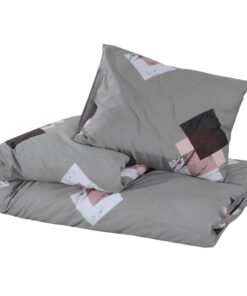 vidaXL Dekbedovertrekset 200x200 cm katoen grijs