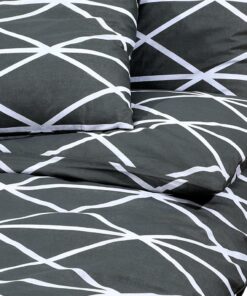 vidaXL Dekbedovertrekset 200x200 cm katoen grijs