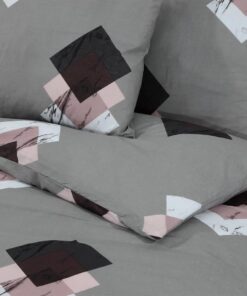 vidaXL Dekbedovertrekset 200x200 cm katoen grijs