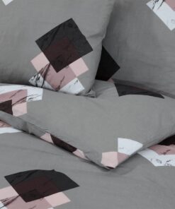 vidaXL Dekbedovertrekset 200x200 cm katoen grijs