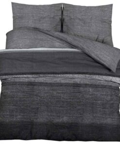 vidaXL Dekbedovertrekset 200x220 cm katoen donkergrijs