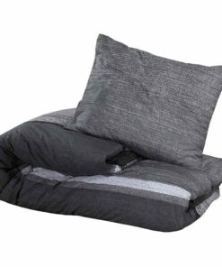 vidaXL Dekbedovertrekset 200x220 cm katoen donkergrijs