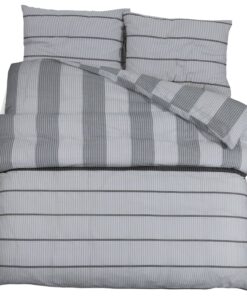 vidaXL Dekbedovertrekset 200x220 cm katoen grijs