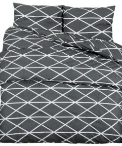 vidaXL Dekbedovertrekset 200x220 cm katoen grijs