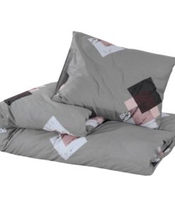 vidaXL Dekbedovertrekset 200x220 cm katoen grijs