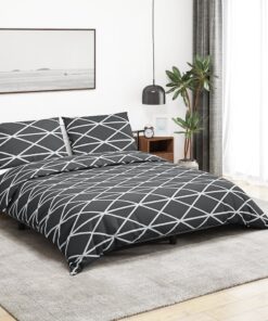 vidaXL Dekbedovertrekset 200x220 cm katoen grijs