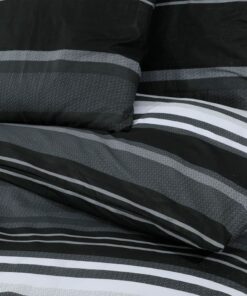 vidaXL Dekbedovertrekset 200x220 cm katoen zwart en wit