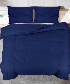 vidaXL Dekbedovertrekset 200x220 cm microvezel marineblauw
