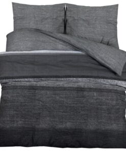 vidaXL Dekbedovertrekset 220x240 cm katoen donkergrijs