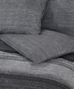 vidaXL Dekbedovertrekset 220x240 cm katoen donkergrijs