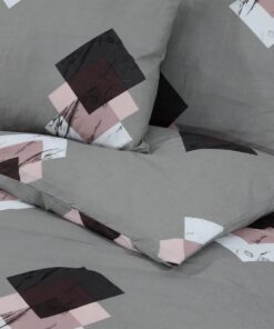 vidaXL Dekbedovertrekset 220x240 cm katoen grijs