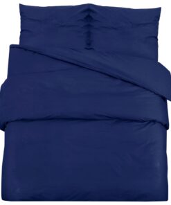 vidaXL Dekbedovertrekset 220x240 cm katoen marineblauw