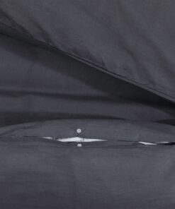 vidaXL Dekbedovertrekset 220x240 cm katoen zwart