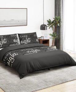 vidaXL Dekbedovertrekset 220x240 cm katoen zwart