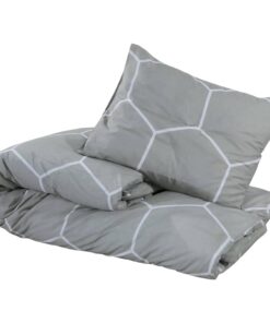 vidaXL Dekbedovertrekset 225x220 cm katoen grijs