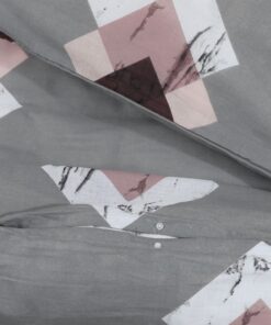 vidaXL Dekbedovertrekset 225x220 cm katoen grijs