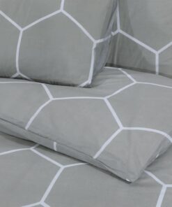 vidaXL Dekbedovertrekset 225x220 cm katoen grijs