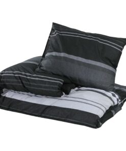 vidaXL Dekbedovertrekset 225x220 cm katoen zwart en wit