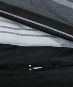 vidaXL Dekbedovertrekset 225x220 cm katoen zwart en wit