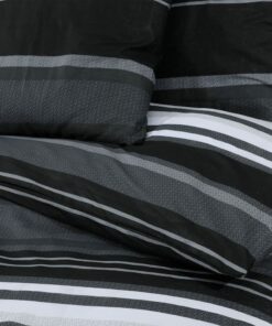 vidaXL Dekbedovertrekset 225x220 cm katoen zwart en wit