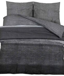 vidaXL Dekbedovertrekset 240x220 cm katoen donkergrijs