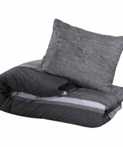 vidaXL Dekbedovertrekset 240x220 cm katoen donkergrijs